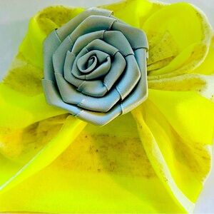 Yellow &gray preemie hat